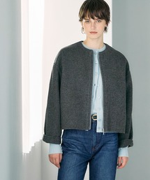 N.O.R.C | ウールメルトンショートジップリバーコート(その他アウター)