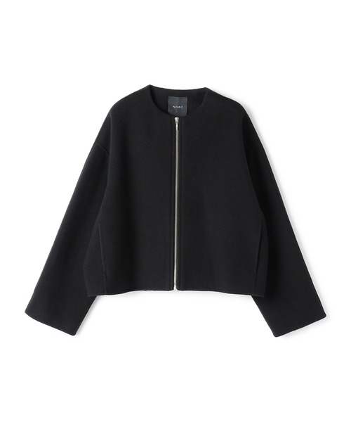 N.O.R.C（ノーク）の「ウールメルトンショートジップリバーコート（その他アウター・レディース・チャコール/キャメル/ブラック/サックスブルー・フリー）」の21枚目の写真