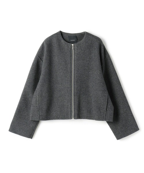 N.O.R.C（ノーク）の「ウールメルトンショートジップリバーコート（その他アウター・レディース・チャコール/キャメル/ブラック/サックスブルー・フリー）」の22枚目の写真