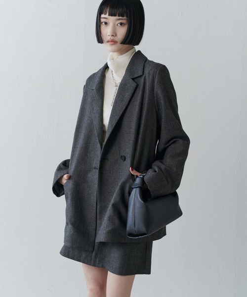 ヘリンボーン後ろベルトジャケット（テーラードジャケット）｜Lui's
