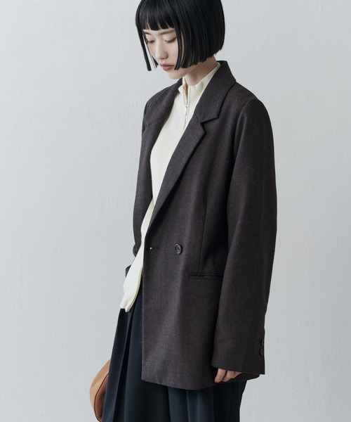 ヘリンボーン後ろベルトジャケット（テーラードジャケット）｜Lui's