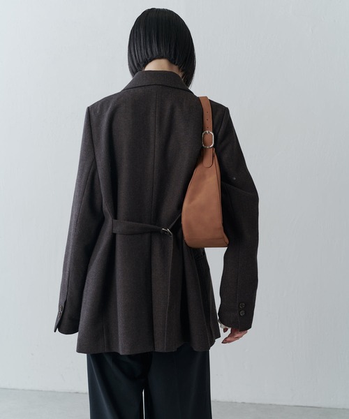 ヘリンボーン後ろベルトジャケット（テーラードジャケット）｜Lui's