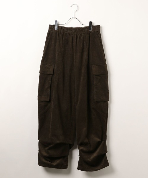 PBLIM（ページボーイリム）の「《UNNISEX》コーデュロイカーゴパンツ（カーゴパンツ・レディース・ネイビー/ブラウン・MEDIUM/LARGE）」の4枚目の写真