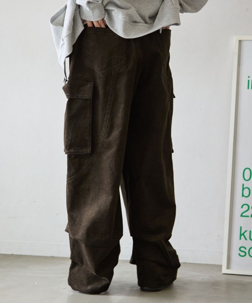PBLIM（ページボーイリム）の「《UNNISEX》コーデュロイカーゴパンツ（カーゴパンツ・レディース・ネイビー/ブラウン・MEDIUM/LARGE）」の19枚目の写真