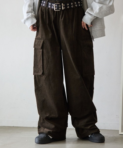 PBLIM（ページボーイリム）の「《UNNISEX》コーデュロイカーゴパンツ（カーゴパンツ・レディース・ネイビー/ブラウン・MEDIUM/LARGE）」の16枚目の写真