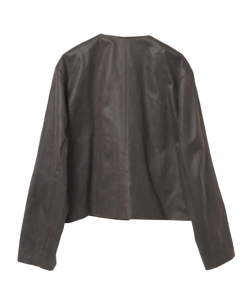 Tiara（ティアラ）の「ノーカラージャケット（ノーカラージャケット・レディース・ダークブラウン・FREE）」の2枚目の写真