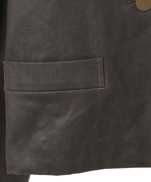 Tiara（ティアラ）の「ノーカラージャケット（ノーカラージャケット・レディース・ダークブラウン・FREE）」の5枚目の写真