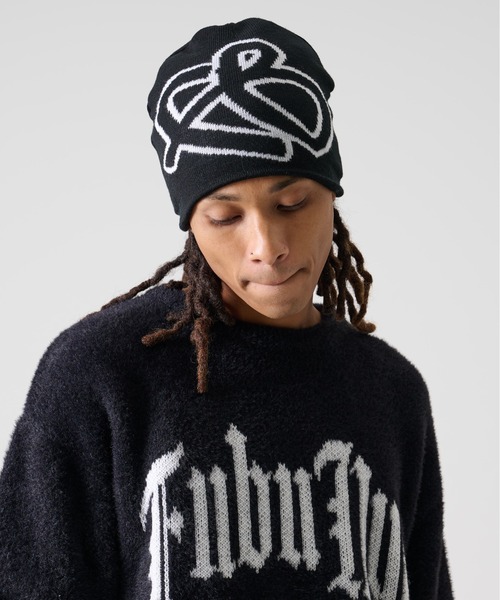 FUBU フブ FBロゴ ビッグ ビーニー ニット帽 帽子（ニット