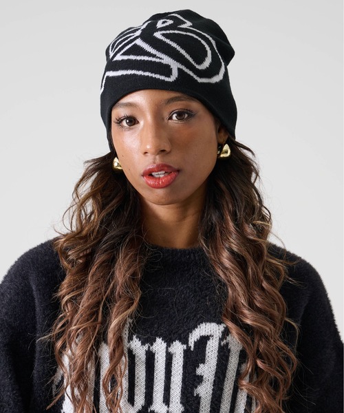 FUBU フブ FBロゴ ビッグ ビーニー ニット帽 帽子（ニット