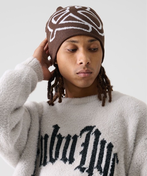 FUBU フブ FBロゴ ビッグ ビーニー ニット帽 帽子（ニット