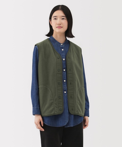 無印良品（ムジルシリョウヒン）の「紳士　素材に還るフリースベスト（ベスト・メンズ・カーキ系/グレー/チャコールグレー/ブラック・S/L/XL/M）」の13枚目の写真