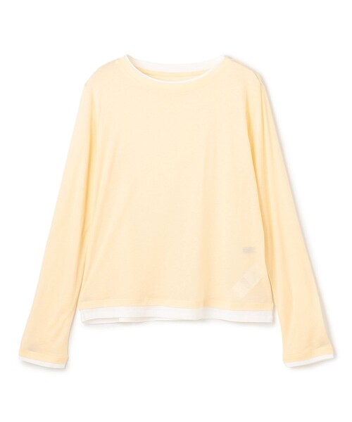 UNFILO(アンフィーロ)の「ソフトウール フェイクレイヤード ロンT(Tシャツ/カットソー・レディース・スカイブルー系/ライトイエロー系/グレー系・X-LARGE)」の13枚目の写真