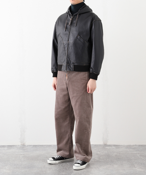 CCU(シーシーユー) 別注 Rub Skin パーカー（ライダースジャケット