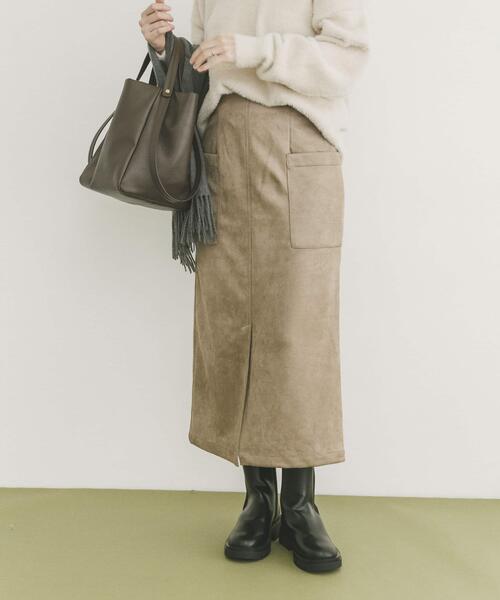 ITEMS URBANRESEARCH(アイテムズ アーバンリサーチ)の「フェイクスエードタイトスカート(スカート・レディース・アイボリー/スミクロ/モカ・FREE)」の22枚目の写真