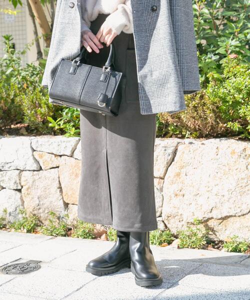 ITEMS URBANRESEARCH(アイテムズ アーバンリサーチ)の「フェイクスエードタイトスカート(スカート・レディース・アイボリー/スミクロ/モカ・FREE)」の11枚目の写真