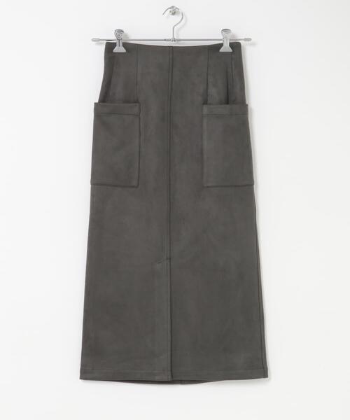 ITEMS URBANRESEARCH(アイテムズ アーバンリサーチ)の「フェイクスエードタイトスカート(スカート・レディース・アイボリー/スミクロ/モカ・FREE)」の5枚目の写真