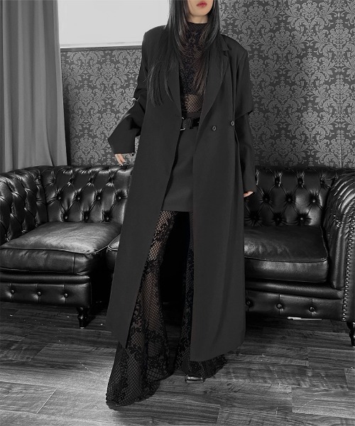 LVEU.（ラブユ.）の「【LVEU.】ベロアレースフレアパンツ / ボトムス パンツ タイト フレア インナーパンツ レース ベロア レイヤード 花柄 フラワー ボタニカル柄 ブラック（その他パンツ・レディース・ブラック・FREE）」の9枚目の写真