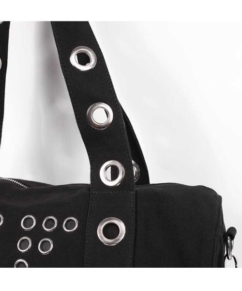 FANCY CLUB(ファンシークラブ)の「A'GEM/9 × .kom 『FANCY CLUB/ファンシークラブ』 FFFF EYELET DUFFLE BAG/アイレット ダッフル バッグ(トートバッグ・レディース・カモフラージュ/ブラック・FREE)」の14枚目の写真