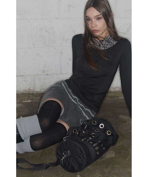 FANCY CLUB(ファンシークラブ)の「A'GEM/9 × .kom 『FANCY CLUB/ファンシークラブ』 FFFF EYELET DUFFLE BAG/アイレット ダッフル バッグ(トートバッグ・レディース・カモフラージュ/ブラック・FREE)」の22枚目の写真