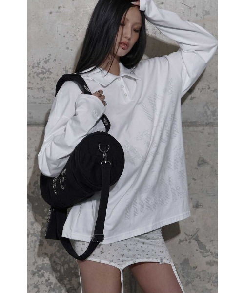 FANCY CLUB(ファンシークラブ)の「A'GEM/9 × .kom 『FANCY CLUB/ファンシークラブ』 FFFF EYELET DUFFLE BAG/アイレット ダッフル バッグ(トートバッグ・レディース・カモフラージュ/ブラック・FREE)」の20枚目の写真