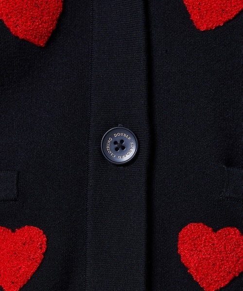 DOUBLE STANDARD CLOTHING(ダブルスタンダードクロージング)の「SNOWY ハートカーディガン(カーディガン/ボレロ・レディース・ブルー/ブラック×レッド・FREE)」の7枚目の写真