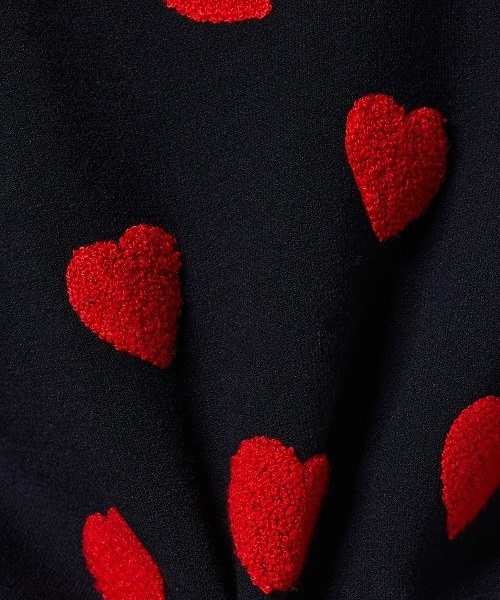 DOUBLE STANDARD CLOTHING(ダブルスタンダードクロージング)の「SNOWY ハートカーディガン(カーディガン/ボレロ・レディース・ブルー/ブラック×レッド・FREE)」の11枚目の写真
