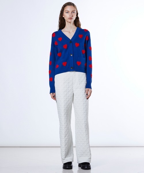 DOUBLE STANDARD CLOTHING(ダブルスタンダードクロージング)の「SNOWY ハートカーディガン(カーディガン/ボレロ・レディース・ブルー/ブラック×レッド・FREE)」の13枚目の写真