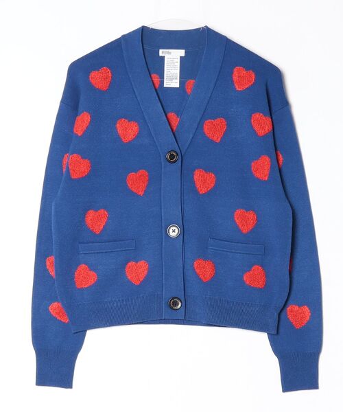 DOUBLE STANDARD CLOTHING(ダブルスタンダードクロージング)の「SNOWY ハートカーディガン(カーディガン/ボレロ・レディース・ブルー/ブラック×レッド・FREE)」の15枚目の写真