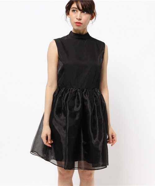 N.（N. Natural Beauty Basic）（エヌエヌナチュラルビューティーベーシック）の「【美人百花 1月号掲載】オーガンジーフレアドレス（ワンピース・レディース・ブラック/ブラック系その他・MEDIUM）」の12枚目の写真