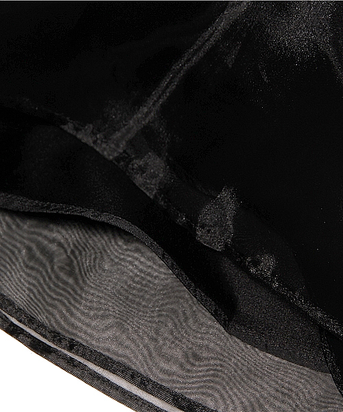 N.（N. Natural Beauty Basic）（エヌエヌナチュラルビューティーベーシック）の「【美人百花 1月号掲載】オーガンジーフレアドレス（ワンピース・レディース・ブラック/ブラック系その他・MEDIUM）」の4枚目の写真