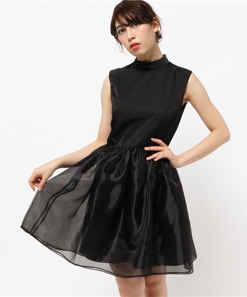 N.（N. Natural Beauty Basic）（エヌエヌナチュラルビューティーベーシック）の「【美人百花 1月号掲載】オーガンジーフレアドレス（ワンピース・レディース・ブラック/ブラック系その他・MEDIUM）」の16枚目の写真