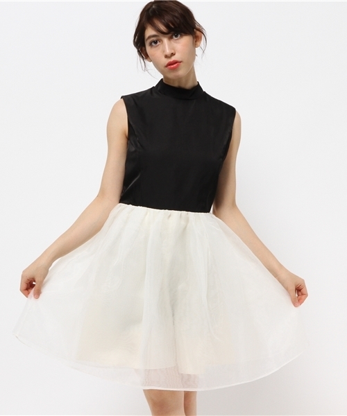 N.（N. Natural Beauty Basic）（エヌエヌナチュラルビューティーベーシック）の「【美人百花 1月号掲載】オーガンジーフレアドレス（ワンピース・レディース・ブラック/ブラック系その他・MEDIUM）」の14枚目の写真