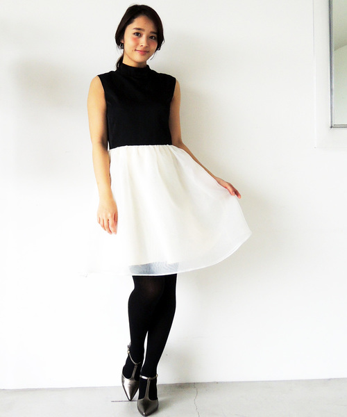 N.（N. Natural Beauty Basic）（エヌエヌナチュラルビューティーベーシック）の「【美人百花 1月号掲載】オーガンジーフレアドレス（ワンピース・レディース・ブラック/ブラック系その他・MEDIUM）」の15枚目の写真