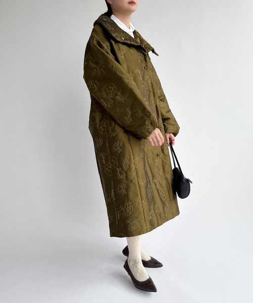 EDIT. FOR LULU（エディットフォールル）の「【ne Quittez pas/ヌキテパ】POLY DUPION FLOWER EMBROI（その他アウター・レディース・カーキ/ホワイト・FREE）」の6枚目の写真