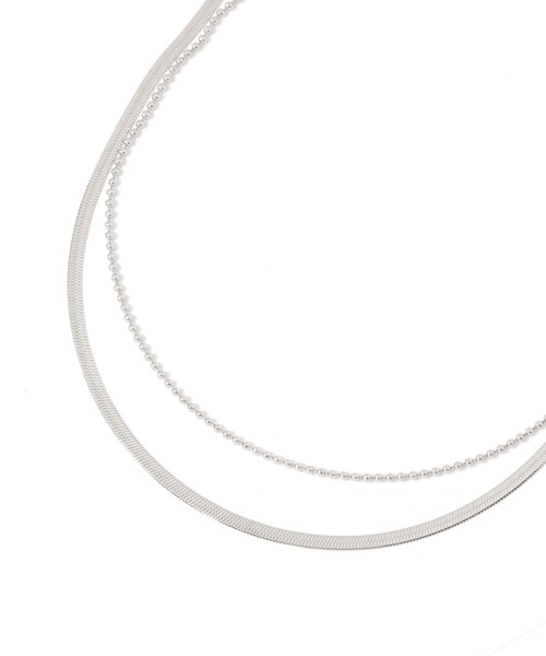 LAKOLE（ラコレ）の「[MENS]ステンレス2連ネックレス / 600710（ネックレス・メンズ・その他1/ブラック・FREE）」の2枚目の写真