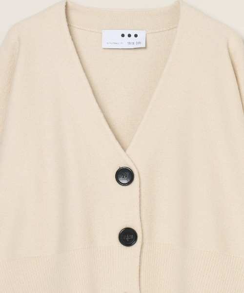 フェルトセーター カーディガン（カーディガン/ボレロ）｜three dots