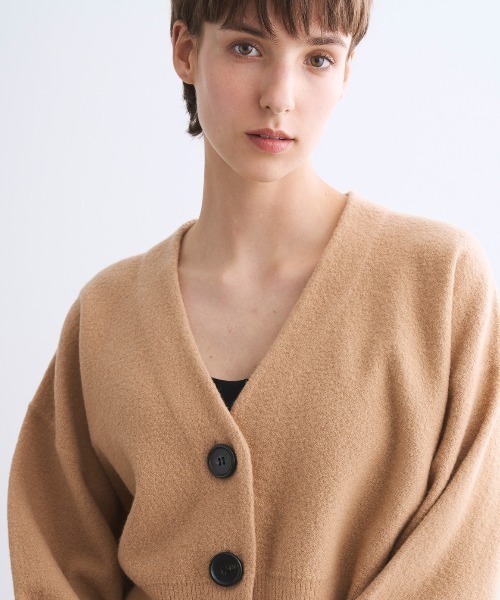フェルトセーター カーディガン（カーディガン/ボレロ）｜three