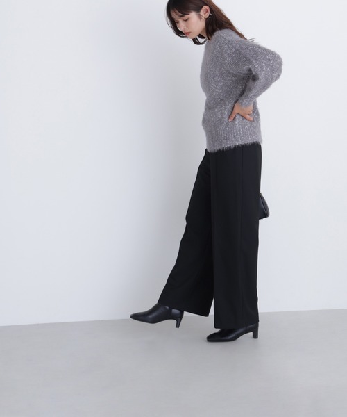 NATURAL BEAUTY BASIC（ナチュラルビューティーベーシック）の「◇【Oggi・sweet掲載】【ちょうど、いい服】楽してごめん！はくだけきちんと見えパンツ（その他パンツ・レディース・ベージュ/チャコールグレー/オフホワイト/ブラック・SMALL/MEDIUM/LARGE/P/S）」の15枚目の写真