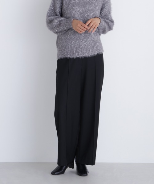 NATURAL BEAUTY BASIC（ナチュラルビューティーベーシック）の「◇【Oggi・sweet掲載】【ちょうど、いい服】楽してごめん！はくだけきちんと見えパンツ（その他パンツ・レディース・ベージュ/チャコールグレー/オフホワイト/ブラック・SMALL/MEDIUM/LARGE/P/S）」の18枚目の写真