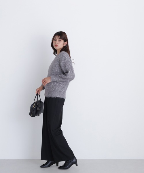 NATURAL BEAUTY BASIC（ナチュラルビューティーベーシック）の「◇【Oggi・sweet掲載】【ちょうど、いい服】楽してごめん！はくだけきちんと見えパンツ（その他パンツ・レディース・ベージュ/チャコールグレー/オフホワイト/ブラック・SMALL/MEDIUM/LARGE/P/S）」の19枚目の写真