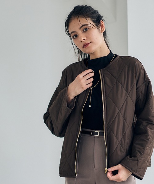 12Twelve Agenda(トゥエルブ アジェンダ)の「リバーシブルファーキルティングコート(その他アウター・レディース・チャコールグレー/ブラウン・M)」の11枚目の写真