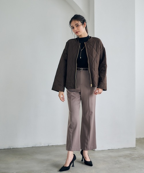 12Twelve Agenda(トゥエルブ アジェンダ)の「リバーシブルファーキルティングコート(その他アウター・レディース・チャコールグレー/ブラウン・M)」の14枚目の写真