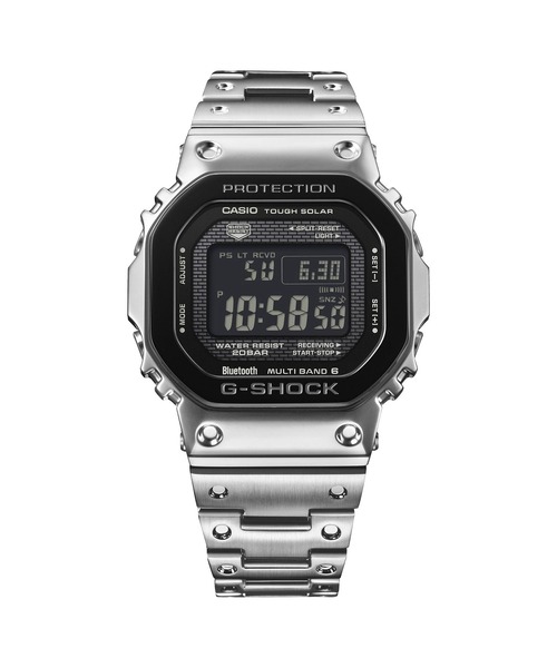 G-SHOCK デジタル腕時計 シルバー/ブラック　フルメタル ジーショック CASIO G-SHOCK デジタル腕時計 ブラック⁄シルバー G