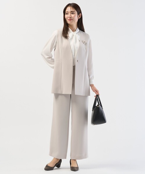 J.PRESS(ジェイプレス)の「【セットアップ対応】セラテリーダブルクロス ジレ(その他アウター・レディース・ネイビー系/ベージュ系/ブラック系・F)」の14枚目の写真