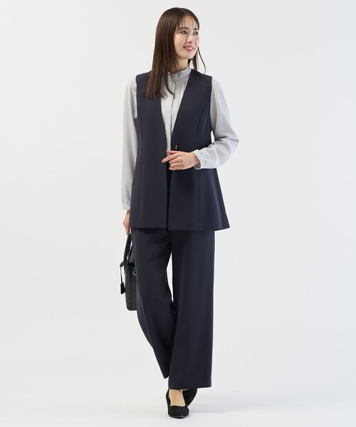 J.PRESS(ジェイプレス)の「【セットアップ対応】セラテリーダブルクロス ジレ(その他アウター・レディース・ネイビー系/ベージュ系/ブラック系・F)」の20枚目の写真