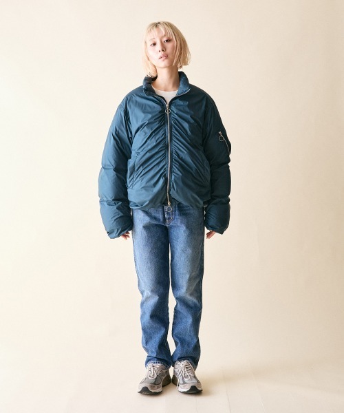 rehacer(レアセル)の「rehacer : Volume MA-1 Down Jacket / ボリューム MA-1 ダウンジャケット(ダウンジャケット/コート・レディース・グリーン/ブラック・SMALL)」の20枚目の写真