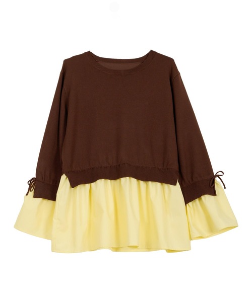 シャツレイヤード風ニットトップス（ニット/セーター）｜KOBE LETTUCE