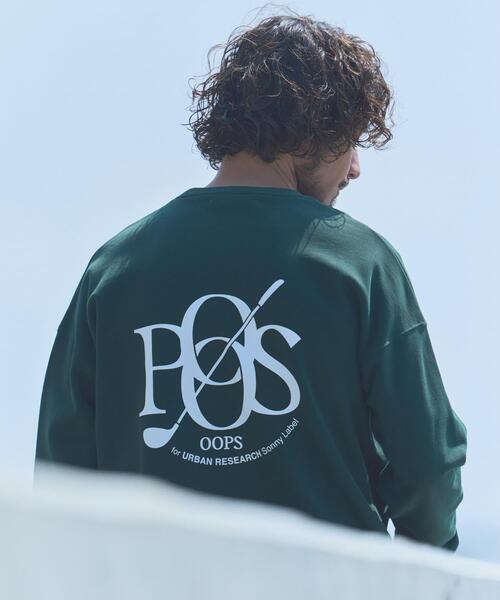 URBAN RESEARCH Sonny Label(アーバンリサーチサニーレーベル)の「OOPS 裏起毛バックロゴスウェット(スウェット・メンズ・グリーン/グレー/ブラック・MEDIUM/LARGE/X-LARGE)」の1枚目の写真