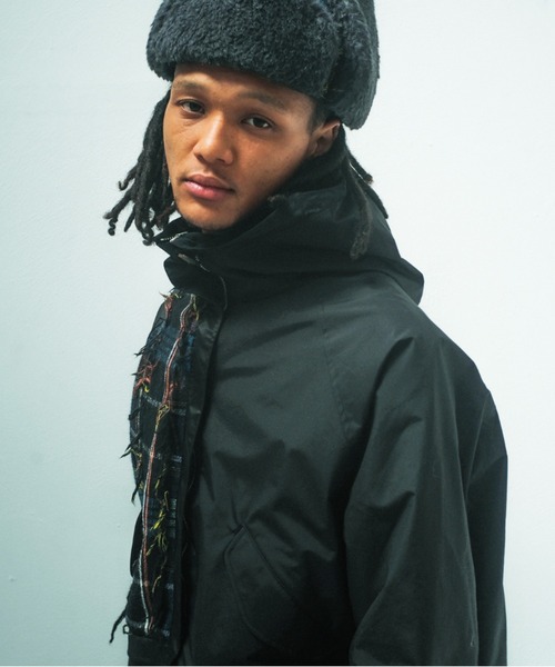 STOF（ストフ）の「STOF/ストフ/WOOL MIX PULLOVER COAT（モッズコート・メンズ・ブラック・M/S）」の2枚目の写真