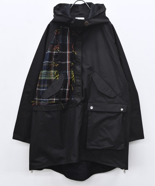 STOF（ストフ）の「STOF/ストフ/WOOL MIX PULLOVER COAT（モッズコート・メンズ・ブラック・M/S）」の7枚目の写真